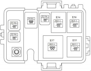 KIA Carens RP - fuse box diagram - engine compartment (EMS)