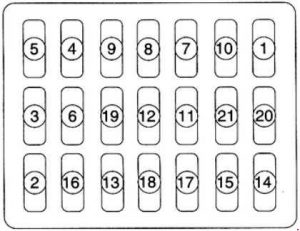 KIA Clarus - fuse box diagram - instrument panel