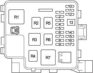 Lexus LS 430 - fuse box diagram - engine compartment