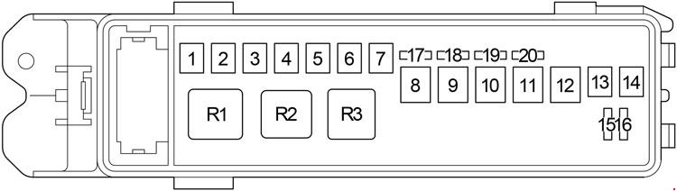 Lexus LS 430 (2000 - 2006) - fuse box diagram - Auto Genius