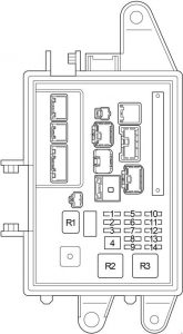 Lexus LS 430 - fuse box diagram - luggage compartment