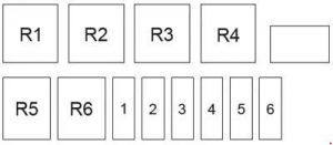 Lifan 520 (Breez) - fuse box diagram - engine compartment