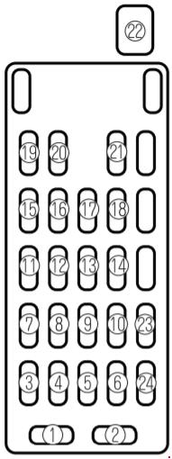 Mazda 626  1997 - 2002  - Fuse Box Diagram