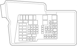 Mazda CX-7 - fuse box diagram - engine compartment