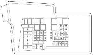 Mazda CX-7 - fuse box diagram - engine compartment