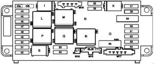 Mercedes-Benz C-Class w203 - fuse box diagram - engine compartment