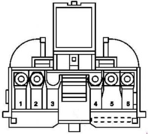 Mercedes-Benz C-Class w203 - fuse box diagram - front prefuse box