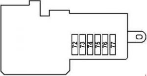 Mercedes-Benz CLS-Class w219 - fuse box diagram - prefuse box (rear)