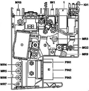 Mercedes-Benz E-Class w212 - fuse box diagram - front electrical prefuse box (Hybrid)