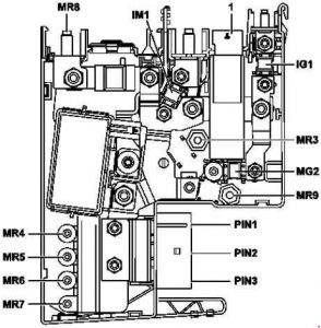 Mercedes-Benz E-Class w212 - fuse box diagram - front electrical prefuse box (with ECO start/stop)