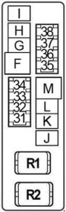 Nissan Murano - fuse box diagram - engine compartment