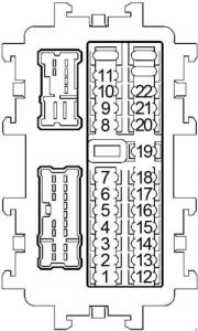 Nissan Murano - fuse box diagram - passenger compartment