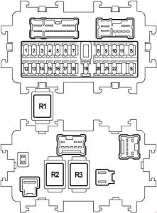 Nissan Teana J31 - fuse box diagram - dash panel