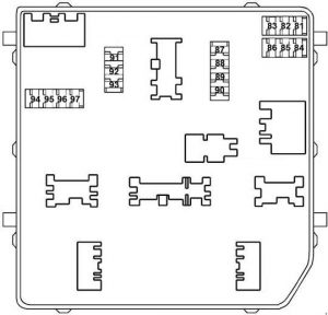 Nissan X-Trail - fuse box diagram - engine compartment (IPDM E/R)