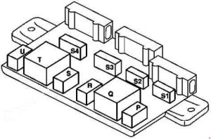 Smart City Coupe - fuse box diagram - under carpet (under left seat)
