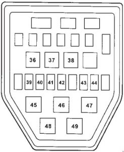 SsangYoung Musso - fuse box diagram - engine compartment