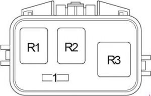Toyota Avensis Verso - fuse box diagram - ABS relay box (type 1)