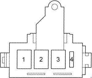 Toyota Land Cruiser 100 - fuse box diagram - fusible link block