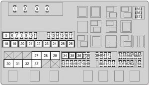 Toyota Land Cruiser - fuse box diagram - engine compartment