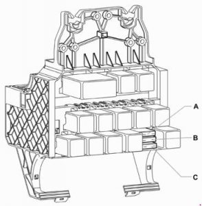 Volkswagen Fox - fuse box diagram - heading resistance fuses