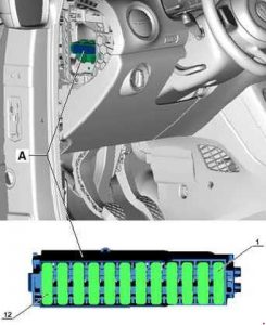 Volkswagen UP! - fuse box diagram - fitting location fuse holder D -SD-