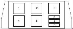 Mercury Monterey - fuse box diagram - auxiliary relay box (cooling fans)