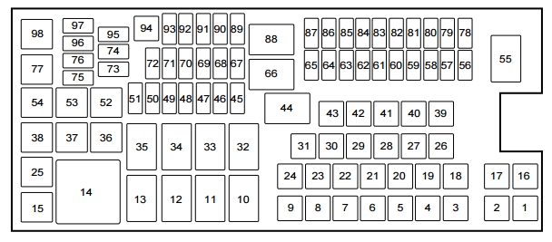 2001 Ford taurus power distribution box diagram #3