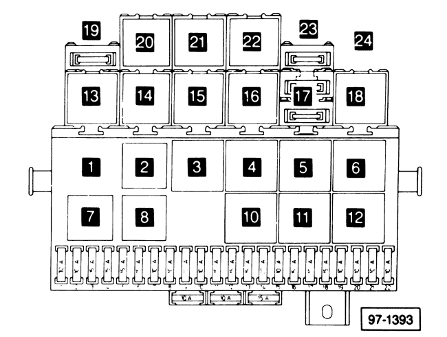 Volkswagen Golf and GTI (1989) - fuse box (Mexican ... alfa romeo navigation wiring diagram 