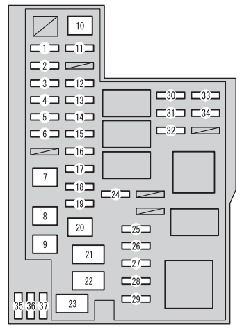 Toyota RAV4 (XA40; 2012 - 2014) -fuse box diagram - Auto ... 2011 international wiring diagram lights 