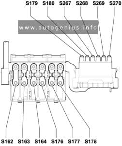 Volkswagen Polo (9N; 2002 - 2009) - fuses and relay box diagram - engine compartment (version 2)