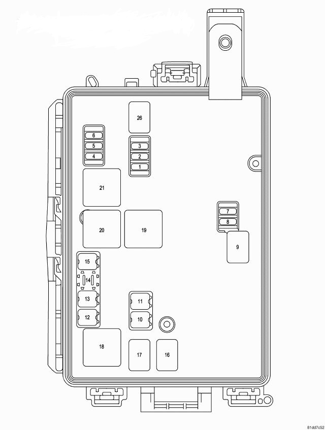 Dodge Challenger RT/SRT (from 2008)- fuse box diagram - Auto Genius