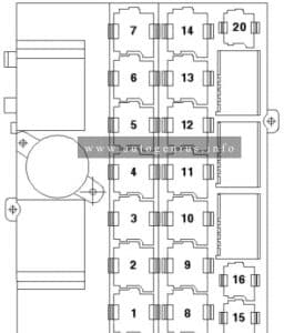 Volkswagen Amarok (2010 - 2017) - fuse and relay box diagram - relay box