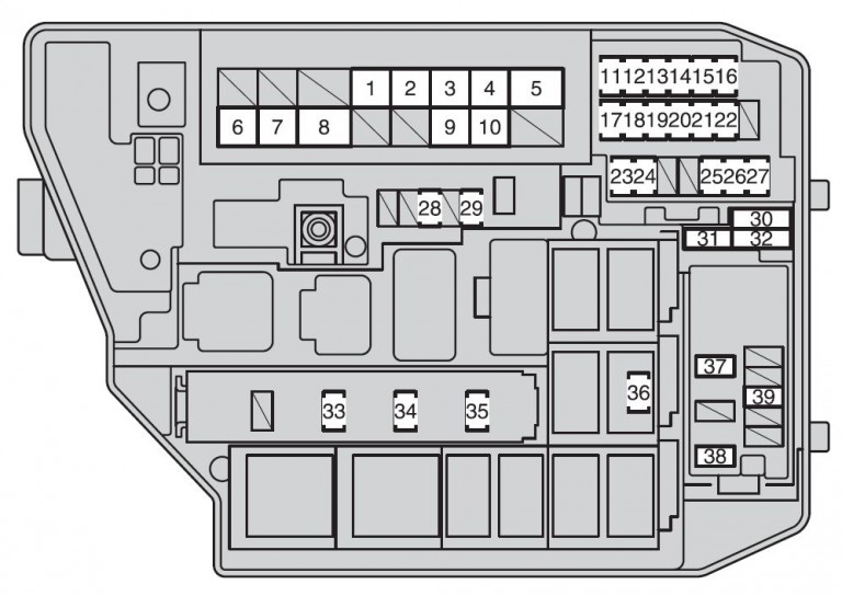 Toyota Corolla (2009 - 2012) - fuse box diagram - Auto Genius