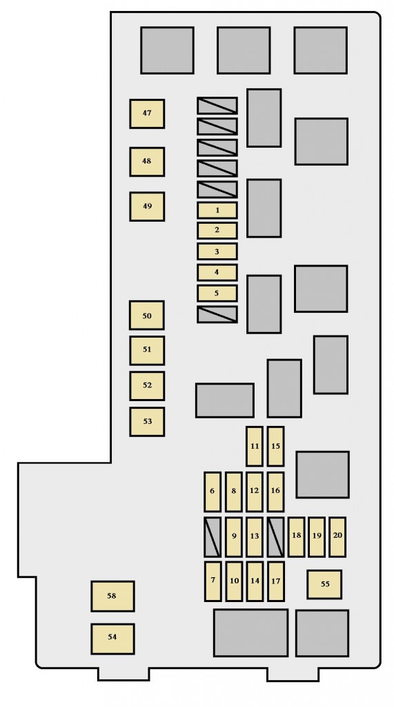 Toyota Highlander (XU20; 2000 - 2003) - fuse box diagram - Auto Genius