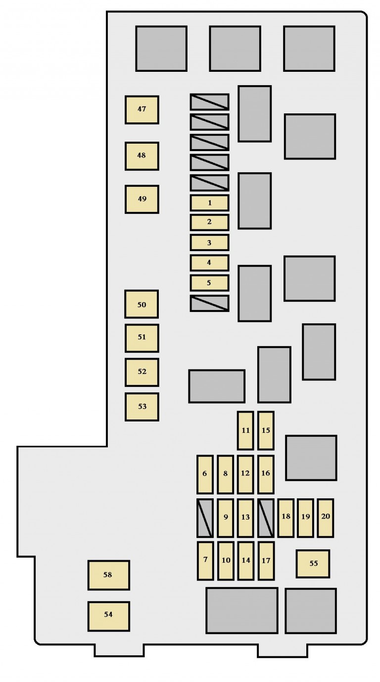 Toyota Highlander (XU20; 2000 - 2003) - fuse box diagram - Auto Genius