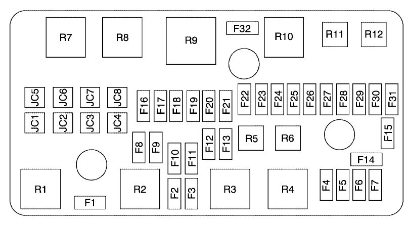 Cadillac DTS (2005 - 2007) - fuse box diagram - Auto Genius hyundai getz 2007 fuse box 