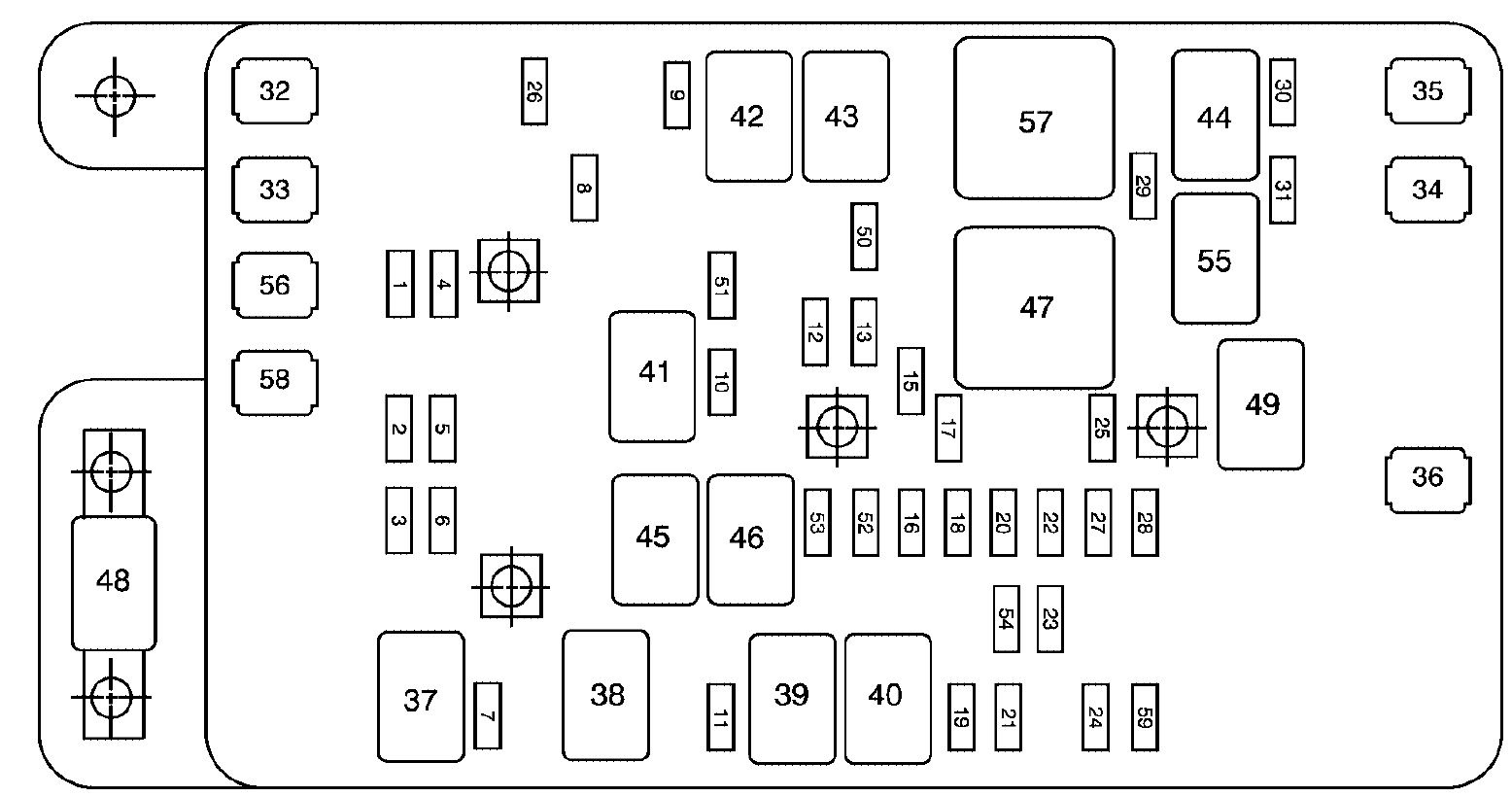 GMC Envoy (2007 - 2009) - fuse box diagram - Auto Genius wiring diagram for 2005 scion tc 