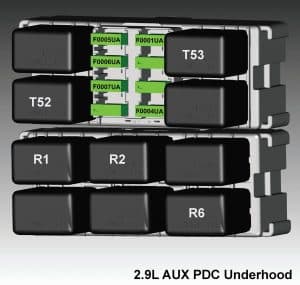 Alfa Romeo Giulia - fuse box diagram - 2.9 AUX PDC Underhood