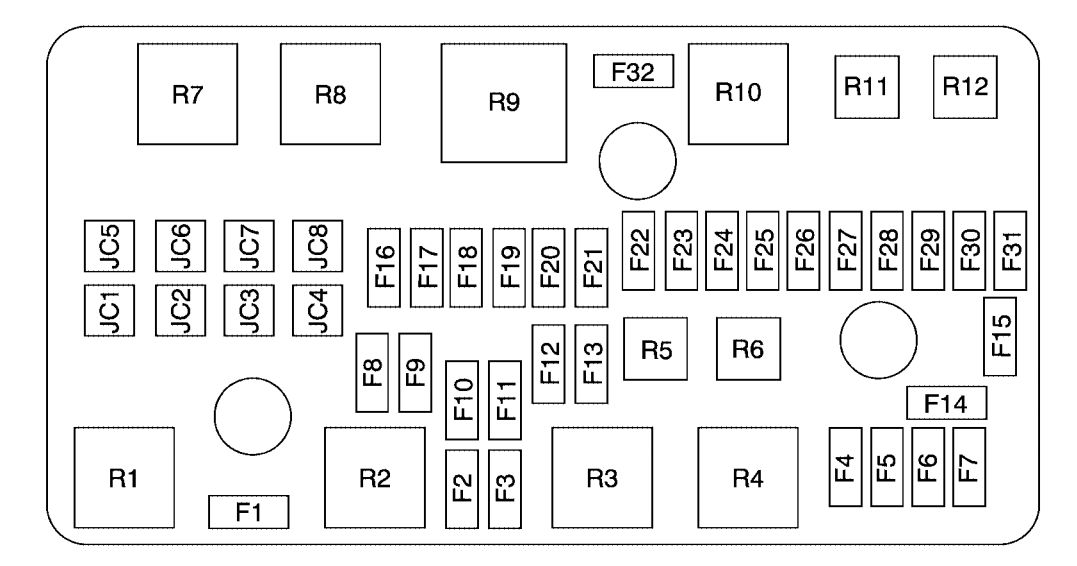 Buick Lucerne (2006 - 2007) - fuse box diagram - Auto Genius