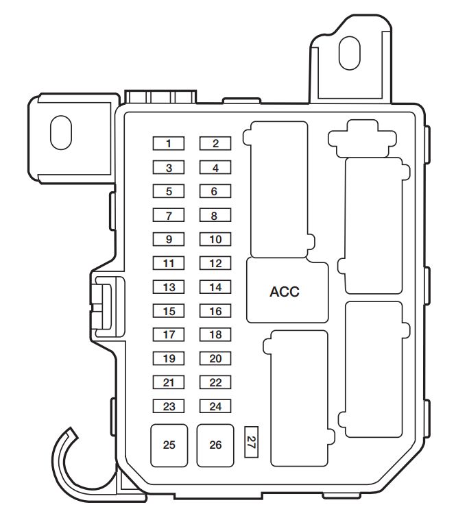 Mazda Tribute (2003 - 2004) - fuse box diagram - Auto Genius mazda fuse diagrams 