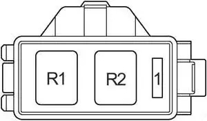 Lexus ES 300 - fuse box diagram - ABS relay box