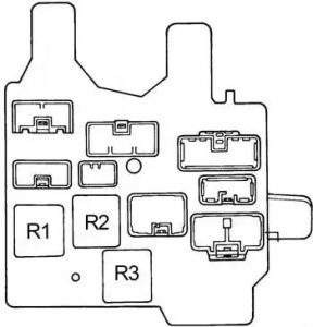 Lexus ES 300 (XV10) - fuse box diagram -passenger compartment fuse box