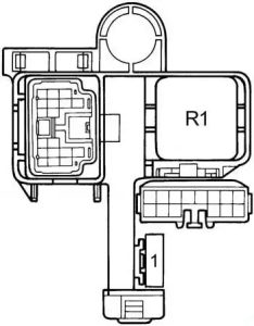 Lexus ES 300 (XV10) - fuse box diagram -passenger compartment fuse box no. 2 (left kick panel)