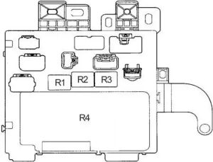 Lexus ES 300 (XV20) - fuse box diagram - passenger compartment fuse box