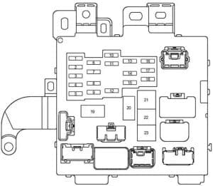 Lexus ES 300 (XV20) - fuse box diagram - passenger compartment fuse box