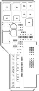 Lexus ES 350 (XV40) - fuse box diagram - engine compartment