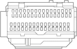 Lexus ES 350 (XV40) - fuse box diagram - passenger compartment fuse box