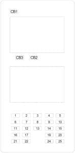 Jeep Commander XK - fuse box diagram - passenger compartment