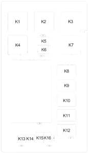 Jeep Commander XK - fuse box diagram - passenger compartment (relay)