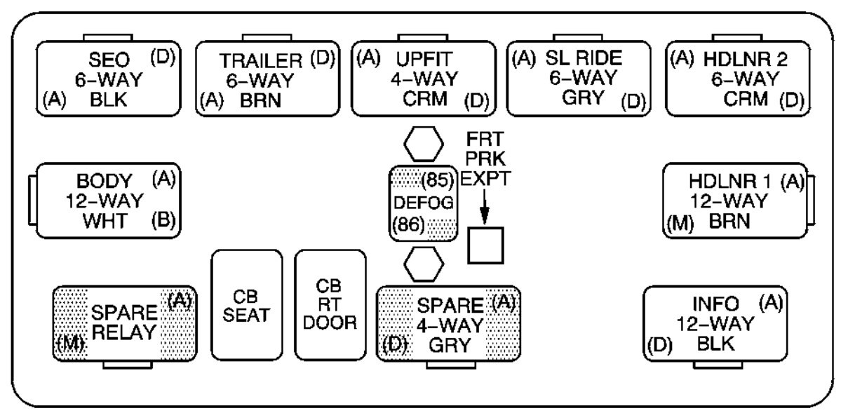 Chevrolet Suburban (2004) - fuse box diagram - Auto Genius